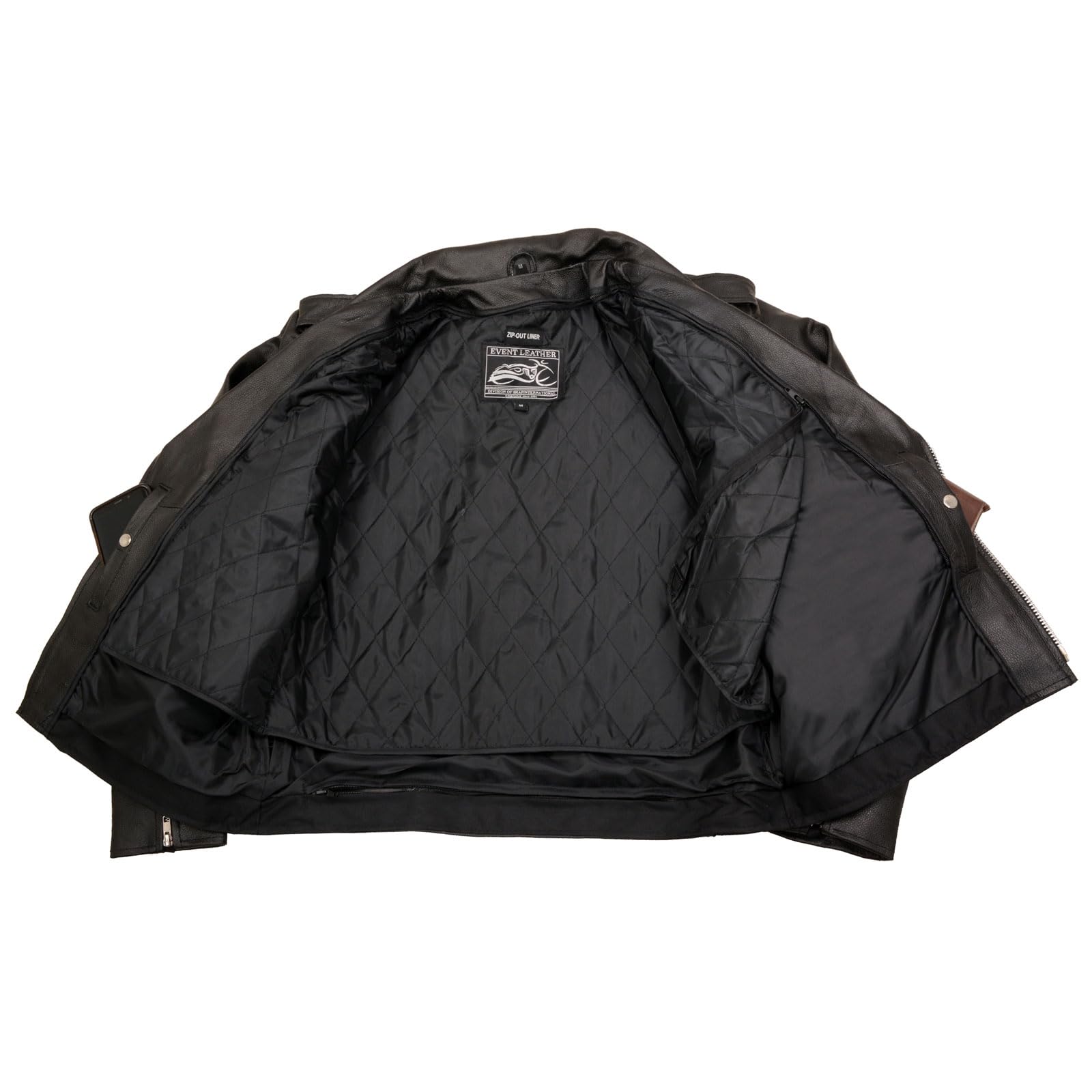 Event Leather EL5411 Men's Black Classic Side Lace Motorcycle